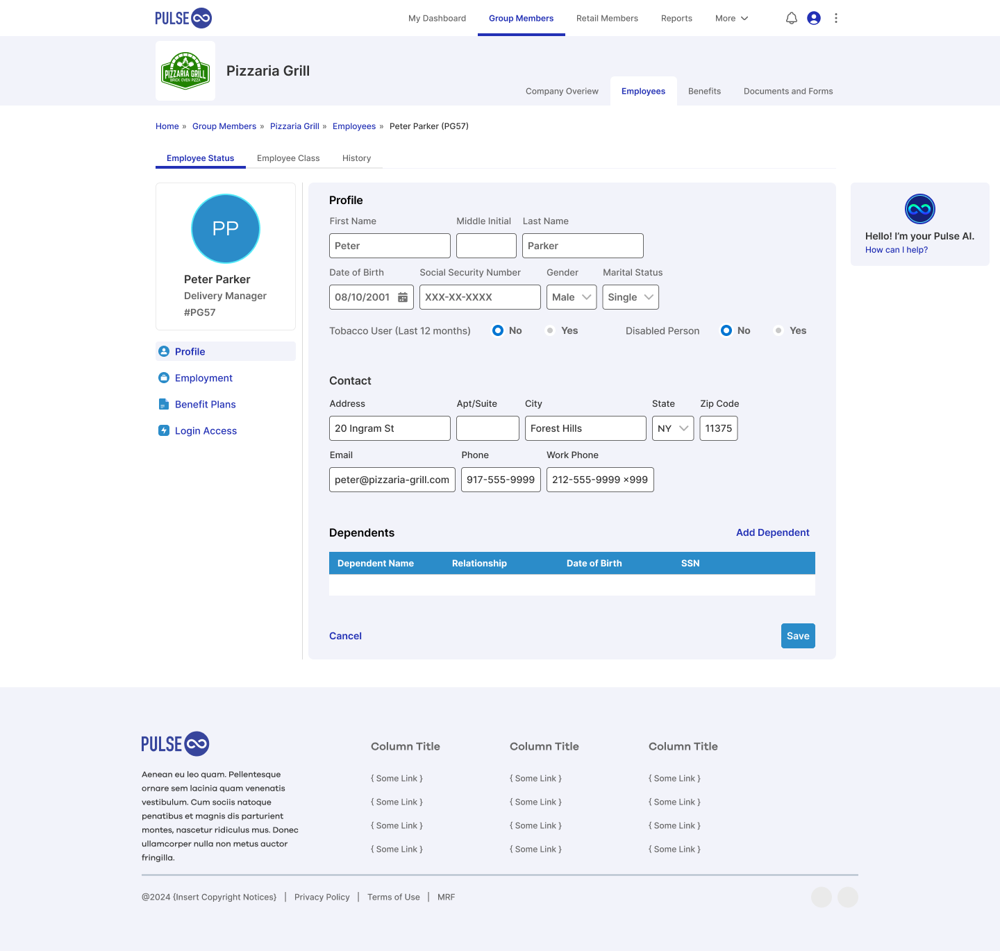 Employee Profile